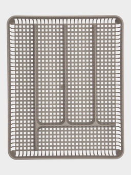 Лоток под столовые приборы 5 отделений, 29,5х24х4 см, цвет серый