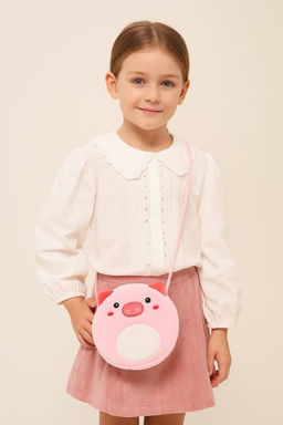 Сумочка плюшевая "Pig", pink (16*14 см)