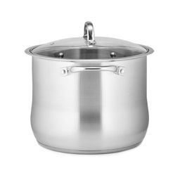 Кастрюля (нерж) 24x19см, 8,2л, капсулир индукц дно, стекл крышка (LR02-41) /LARA/  фото 3