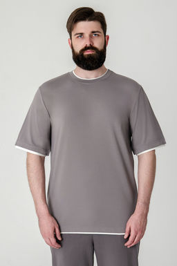 Арт. 67128/1 Футболка мужская 48-56 (5 шт) Цвет:светло-серый - Идеал фото 4