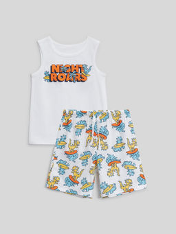 ACOOLA / Набор детский для мальчиков ((1)майка и (2)шорты) Hercules молочный принт фото 3