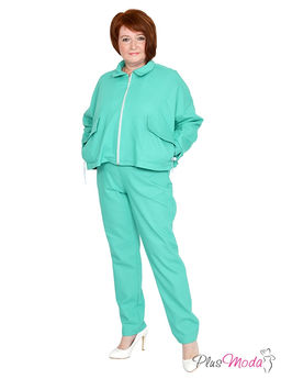 Жакет с капюшоном Модель №928 размеры 44-84 - Plusmoda фото 3