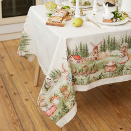 Скатерть Этель Кроличья ферма 149х180см, 100% хл, саржа 190 г/м2  фото 3
