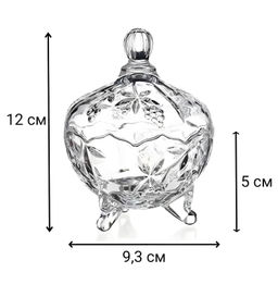 Конфетница d-14,3 см, h-18,5 см в уп, арт. TG001-2