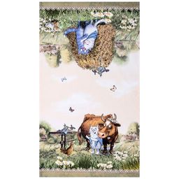 ПОЛОТЕНЦЕ СИНИЕ КОТЫ. ПРО ЛЮБОВЬ ,40Х70СМ, 100