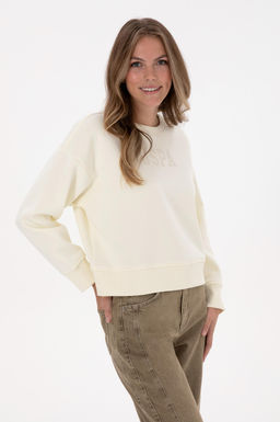 Kad_n Krem Basic Sweatshirt Sepette S_rpriz _ndirim - U.s. polo assn фото 3