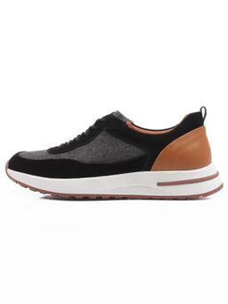 03-10-56 BLACK/GREY Кроссовки мужские (натуральная замша, натуральная кожа, текстиль) - Фабричный китай фото 9