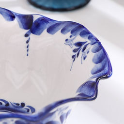 Салатник фарфоровый «Тюльпан», 19×19×7.5 см, гжель