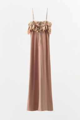 EMBROIDERED DRESS WITH CONTRAST BOW - Zara фото 4