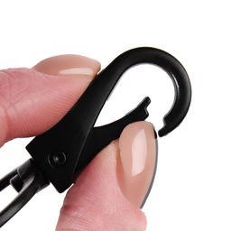 Цена за 2 шт. Карабин металлический, 52×45 мм / 38×3.5 мм, 3 шт., матовый чёрный