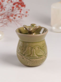 Аромалампа для эфирных масел Птички на ветке, керамика, 7.5?7.5?9.8 см