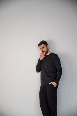 Лонгслив ДЖ 233-1 Черный - T.C.T фото 3