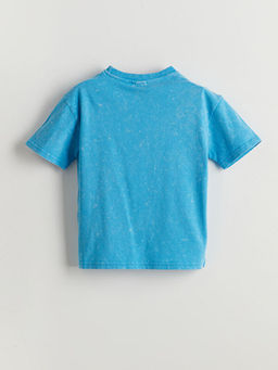 Bisiklet Yaka Bask?l? Erkek ?ocuk Ti??rt