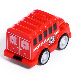 Набор машин «Пожарная», 4 машинки и вертолёт, инерция