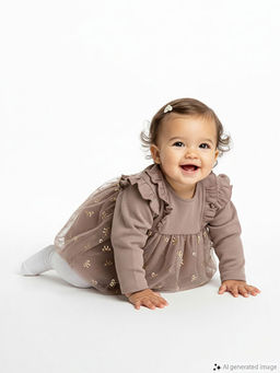 Bisiklet Yaka K?z Bebek T?t? Elbise