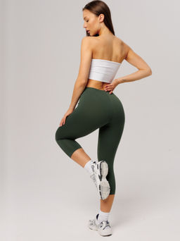 Трикотажные женские бриджи LINGEAMO темно-зеленые КБ-24 (12) фото 8