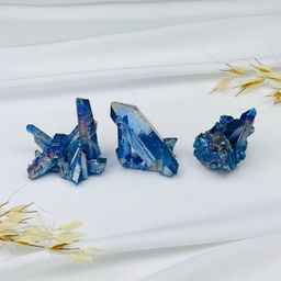 Друза из Горного Хрусталя (титан.покрытие)