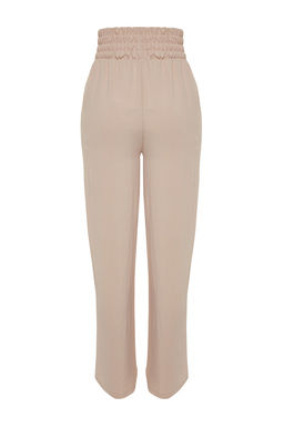 TRENDYOLMILLA Siyah Wide Leg/Genis Paca Beli Lastikli Dokuma Pantolon TWOSS22PL00024  фото 45