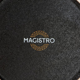 Блюдо для подачи Magistro Pietra lunare, d=21 см, фарфор, чёрное