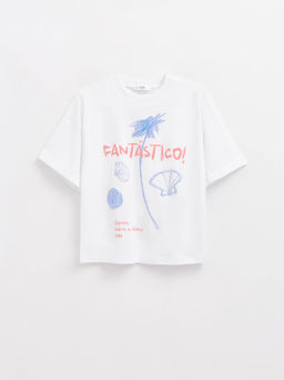CONTE Футболка с манжетами и рисунком Adventures LD 2690 white-fantastico