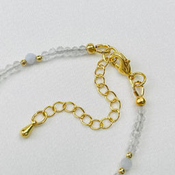 Браслет из Горного Хрусталя и Голубого агата 16,5 см + - Радуга самоцветов фото 4