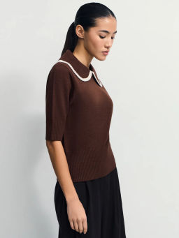 Джемпер с отложным воротником / Zarina  фото 5