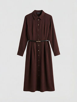 Kemerli G?mlek Elbise