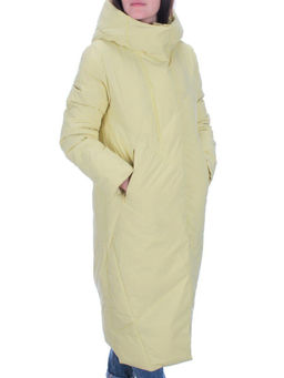22339 YELLOW Пальто стеганое зимнее женское (200 гр. холлофайбера)