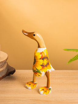 Сувенир «Утка в цветах», 13×10×23 см, дерево