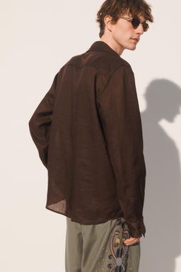 CAMISA POLO RELAXED FIT RAMIO - LYOCELL / Marr?n - Zara фото 4