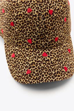 EMBROIDERED ANIMAL PRINT TWILL CAP - Zara фото 3