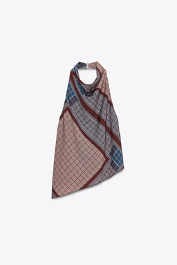 ASYMMETRIC PRINTED HALTER TOP - Zara фото 6