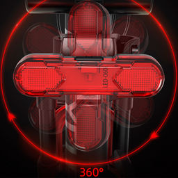 Фонарь задний COMIRON TA10 корпус: ABS, IPX5; свет: COB(5LED), 80lm; аккум: 220mAh, USB; четыре режима, поворотный на 360С. /уп 120/240/ - Галеонтрейд фото 17