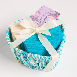 Салфетки махровые декоративные Этель. Сердечко, 4 шт., 30?30 см, хлопок 100%, голубые  фото 8