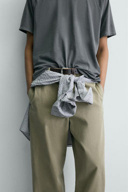 PANTAL?N CHINO WIDE FIT / Verde gris - Zara фото 6