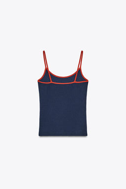 CONTRAST STRAP VEST TOP - Zara фото 16