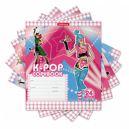 Цена за 10 шт. Тетрадь школьная ученическая ErichKrause K-POP, 24 листа, клетка (в плёнке по 10 шт.)_MIX-PACK