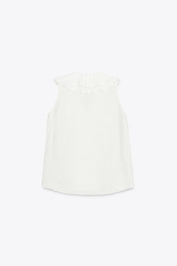 LINEN RUFFLE SHIRT ZW COLLECTION - Zara фото 6