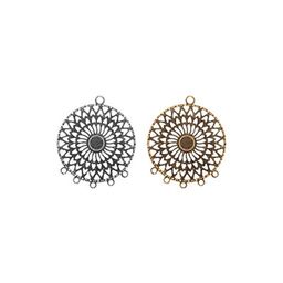 Zlatka Филигранные элементы FDP-013 2.2 см круг с петлями 4 шт СК/Распродажа под золото  фото 4