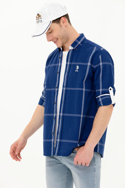 U. S. Polo Assn / Мужская темно-синяя рубашка с длинным рукавом - U.s. polo assn фото 2