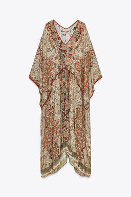 ZW COLLECTION PAISLEY KAFTAN DRESS - Zara фото 8