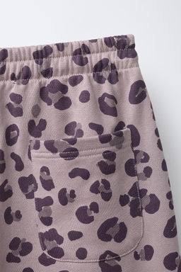BERMUDA FELPA ANIMAL PRINT / Morado - Zara фото 7