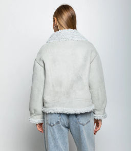 Дублёнка #КТ7580 (1), серо-голубой - Dommod фото 3