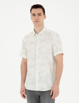 Рубашка Pierre Cardin Regular Fit зеленая короткий рукав