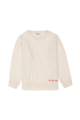 Кремовый меланжевый свитер для девочки - U.s. polo assn фото 8