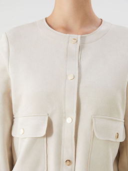 Bisiklet Yaka S?et G?r?n?ml? Kad?n Ceket