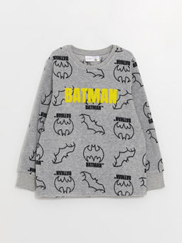 Bisiklet Yaka Batman Bask?l? Uzun Kollu Polar Erkek ?ocuk Pijama Tak?m? - Waikiki фото 2