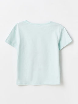 Bisiklet Yaka Bask?l? K?sa Kollu K?z Bebek Ti??rt - Waikiki фото 2