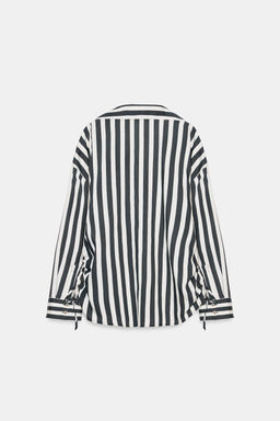 STRIPED SHIRT WITH SIDE LACES - Zara фото 9