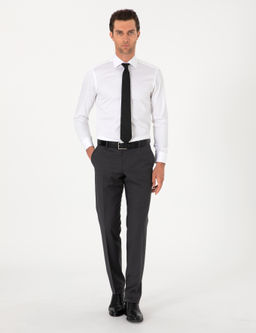 Beyaz Slim Fit Pamuklu Yar_m _talyan Yaka Basic G_mlek - Cacharel фото 4
